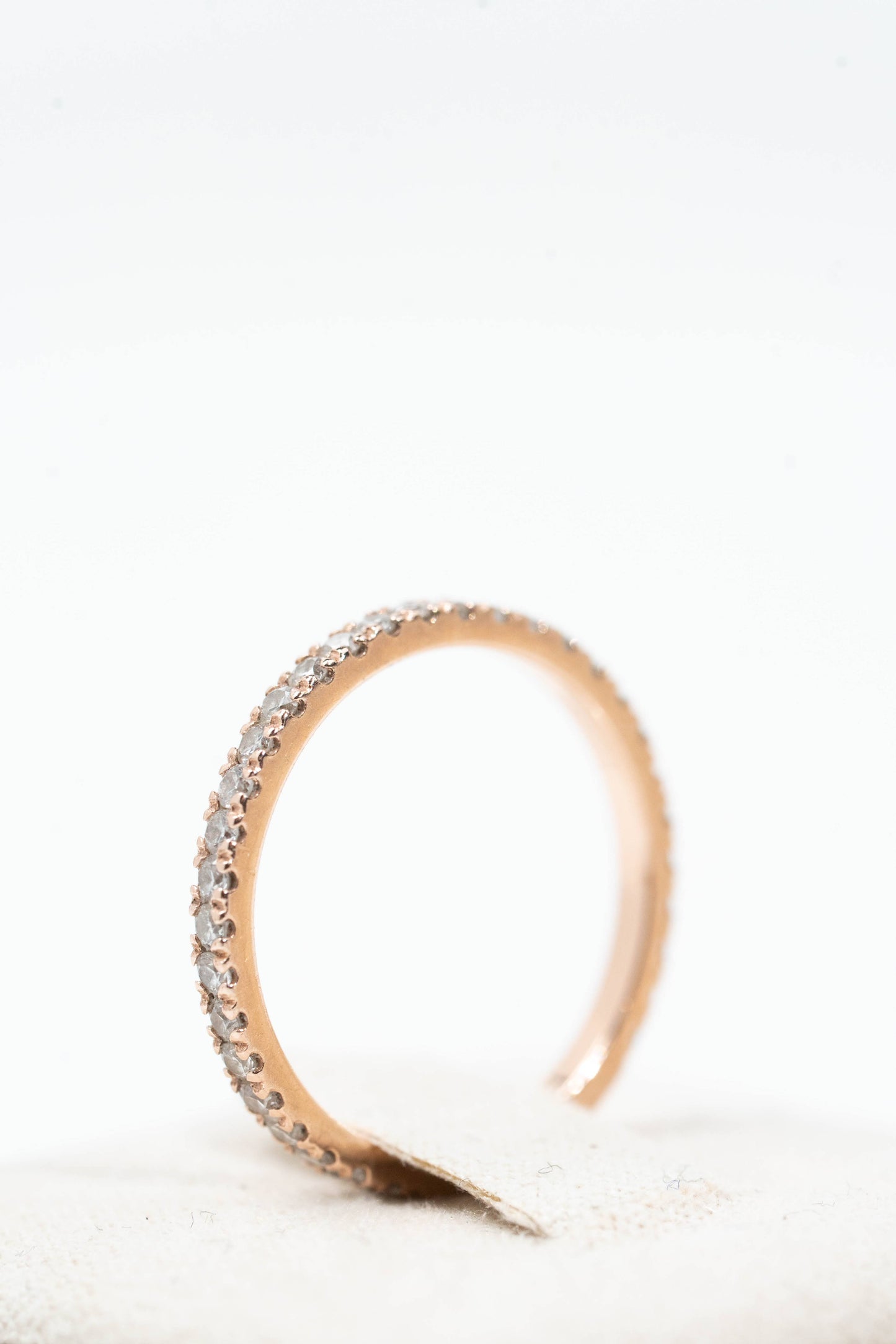 14k Rose Gold Natural Diamond Wedding Band